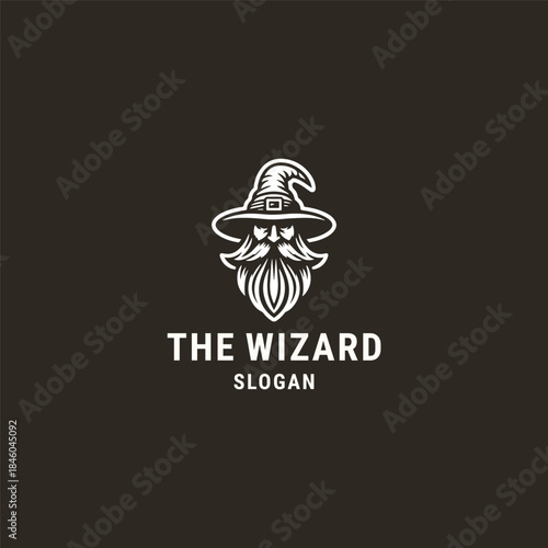 Wizard logo design template vector illustration