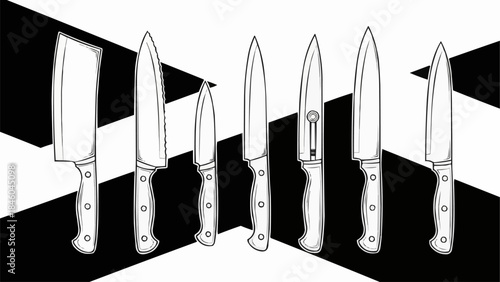 vector illustration of a black and white umbrella