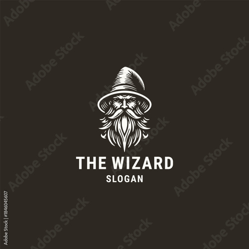 Wizard logo design template vector illustration