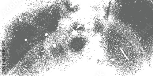 Abstract Vector Grunge Dust and Grain Texture Background Gray Distressed Overlay Effect