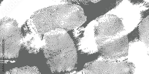 Abstract grayscale overlapping fingerprints background texture biometric security forensic graphic resource