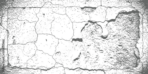 Distressed Cracked Wall Grunge Vector Texture Overlay Rough Vintage Surface Background Element