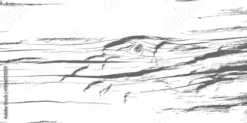 Distressed Vector Wood Grain Texture Overlay Grunge Background Illustration with Knot Detail