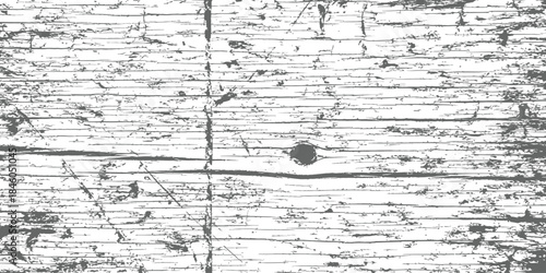 Grunge Wood Texture Vector Background Distressed Overlay Grayscale Scratched Timber Planks Surface