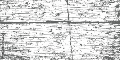 Weathered Wood Grain Grunge Texture Vector Overlay Distressed Wooden Planks Background Black and White Graphic Element