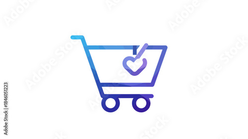 Shopping Cart Icon Design, Digital Marketing, Vector Graphics, Online Store, Modern, Clean, Creative Concept