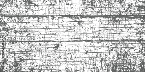 Distressed grunge scratch texture overlay vector background Abstract monochrome rough weathered wood grain effect pattern