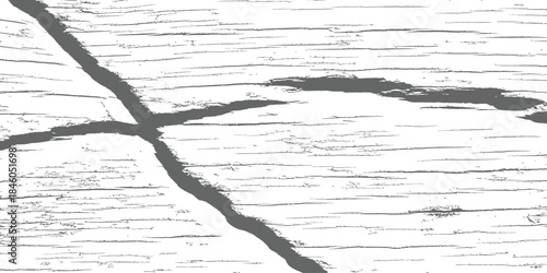 Grungy Cracked Wood Texture Vector Overlay Distressed Weathered Surface Background