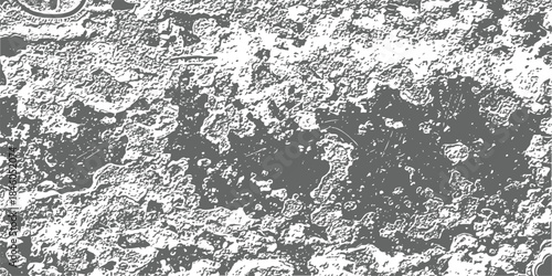 Vector Grunge Overlay Rough Distressed Texture Gray and White Abstract Background Surface Pattern Cracked Concrete Scratch Effect