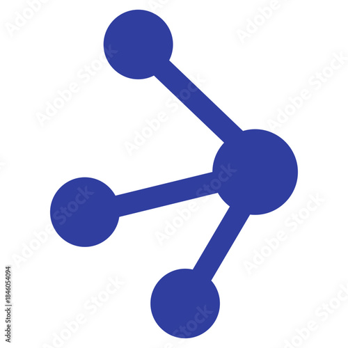 Flat Colored Network Icon for Global Connectivity and Data Access