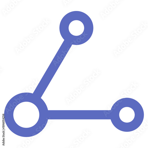 Flat Colored Network Icon for Global Connectivity and Data Access