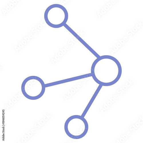 Flat Colored Network Icon for Global Connectivity and Data Access