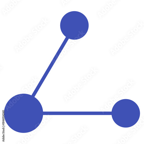 Flat Colored Network Icon for Global Connectivity and Data Access