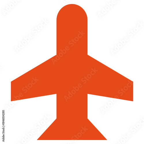 Flat Colored Airplane Mode Icon for Flight and Network Disconnection