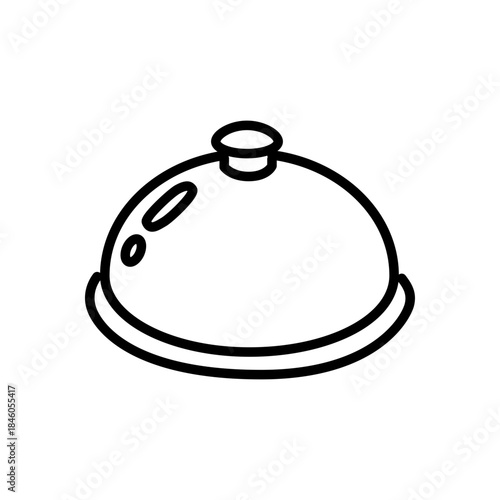 serving plate icon vector, line style icon