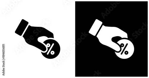 Tipping Guide Icon Set In White And Black Background