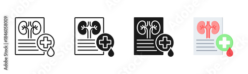 Nephrology Icon, Multi Styles Icon Set