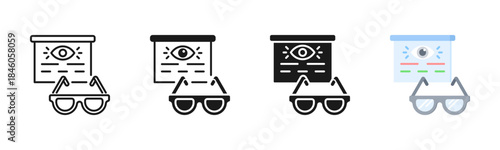 Optometry Icon, Multi Styles Icon Set