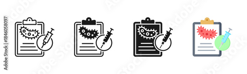 Virology Icon, Multi Styles Icon Set