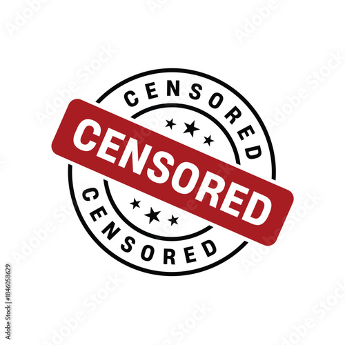 Censored Stamp, Censored Grunge Sign Template