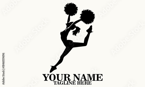 Cheerleader Vector Illustration. Cheerleader Icon Design, Cheerleader Logo Art and  Sport Celebrationart