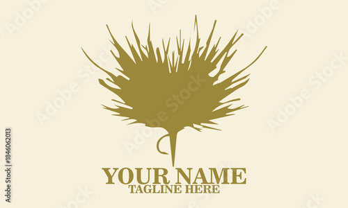 feathered fly fishing lure logo vector, feathered fly fishing lure vector illustration, feathered fly fishing lure logo icon