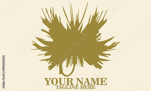 feathered fly fishing lure logo vector, feathered fly fishing lure vector illustration, feathered fly fishing lure logo icon