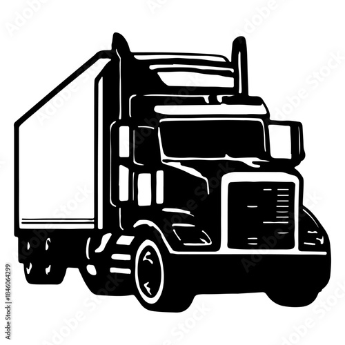 Classic Truck Graphic: Bold and Strong Transport Icon