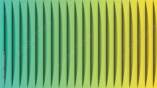 A vibrant gradient background featuring a seamless pattern of vertical wavy lines in shades of green and yellow