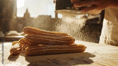 Powdered Sugar Delight A Culinary Masterpiece in the Making.