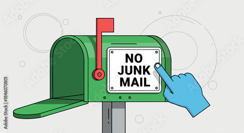 No junk mail sign on mailbox
