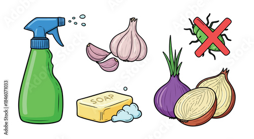 Natural pest control with garlic, onion, and soap