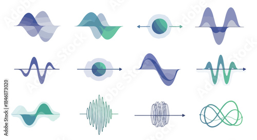 Sound waves and audio signals collection