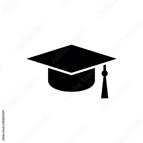 Graduate Bachelor Cap Education Icon Vector Logo Template