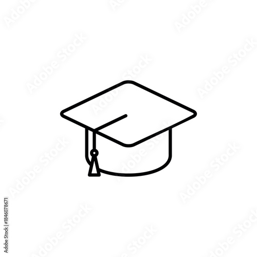 Graduate Bachelor Cap Education Icon Vector Logo Template