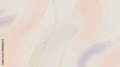 Soft Pastel Abstract Background with Gold Swirls and Shapes texture beige