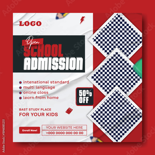 Back to School Creative Design Template.
Back to School Promotion Banner.
Modern Back to School Education Template.
Back to School Sale Social Media Post.
School Admission Poster Design.