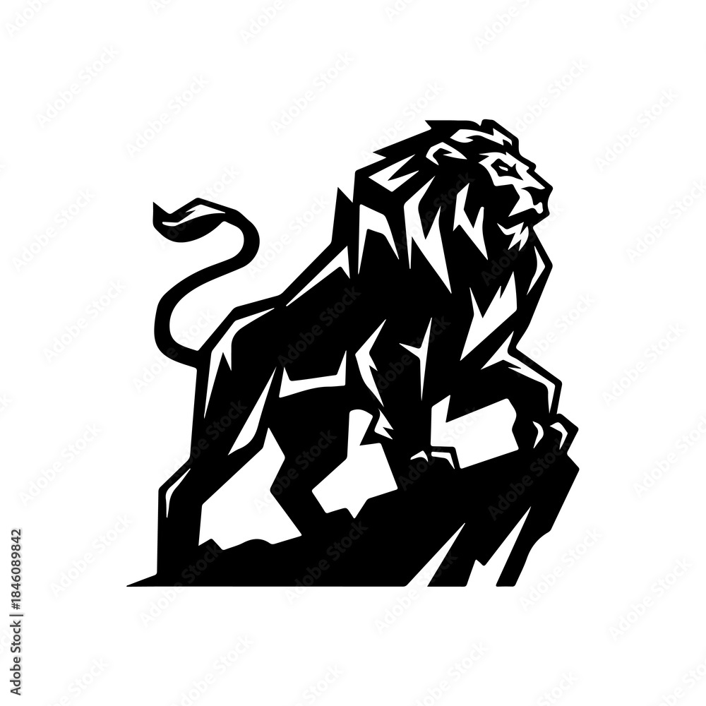 Fototapeta premium Angry Tiger Vector Silhouette Design