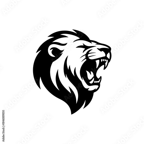 Angry Tiger Vector Silhouette Design