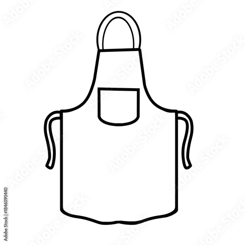 Simple  illustration of an artist's apron