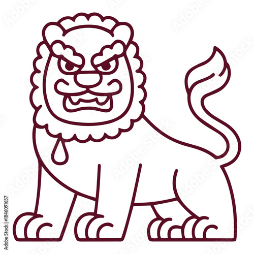 Mythical Chinese Lion Guardian