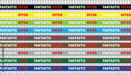 PrintVibrant "FANTASTIC OFFER" banners in a seamless pattern, perfect for marketing campaigns and advertising.