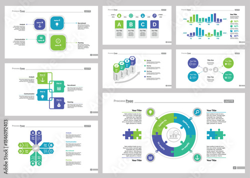 Eight Teamwork Slide Templates Set