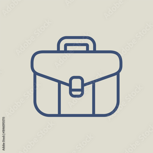 Colorful briefcase suitcase icon vector design template