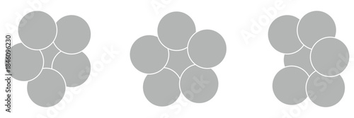 Multiple circle photo collage grid template set. picture wall album for abstract background, business, collage art, digital photo, papers. Mood board layout. Photo collage template with circle. eps 10