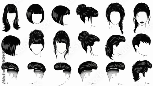 Collection of Diverse Hairstyles for Women and Men.