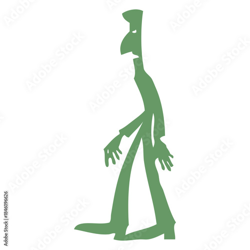 Walking character illustration