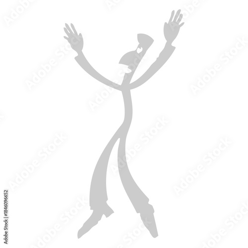 Joyful Dancing Stick Figure