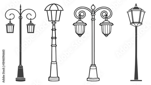 street lamp vector
