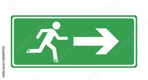 Emergency Exit Safety Sign Vector